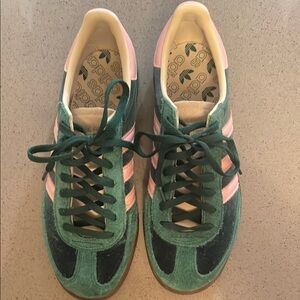 Adidas Green and Pink Spezial Sneakers
